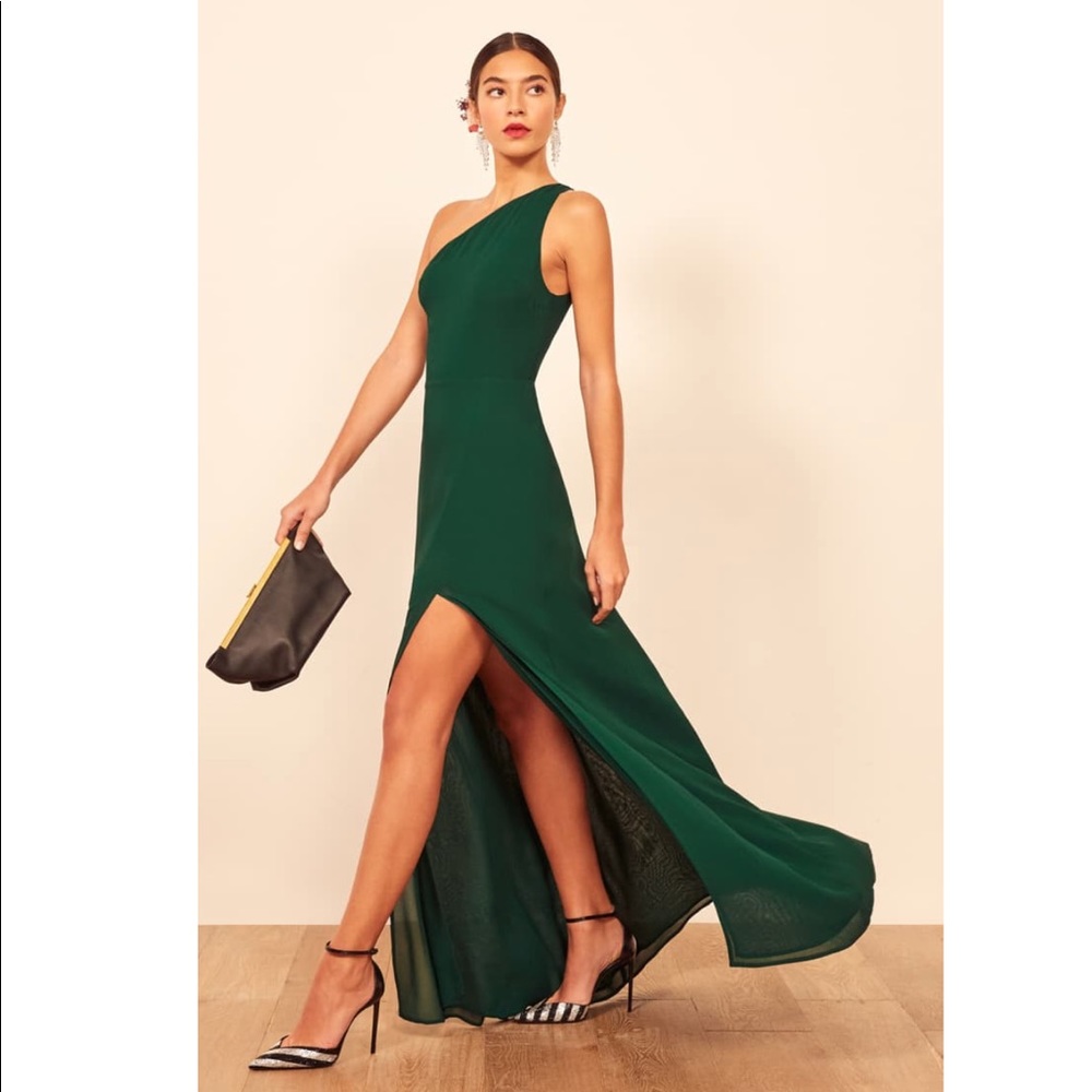 💚Reformation Evelyn Green Gown 2💚
